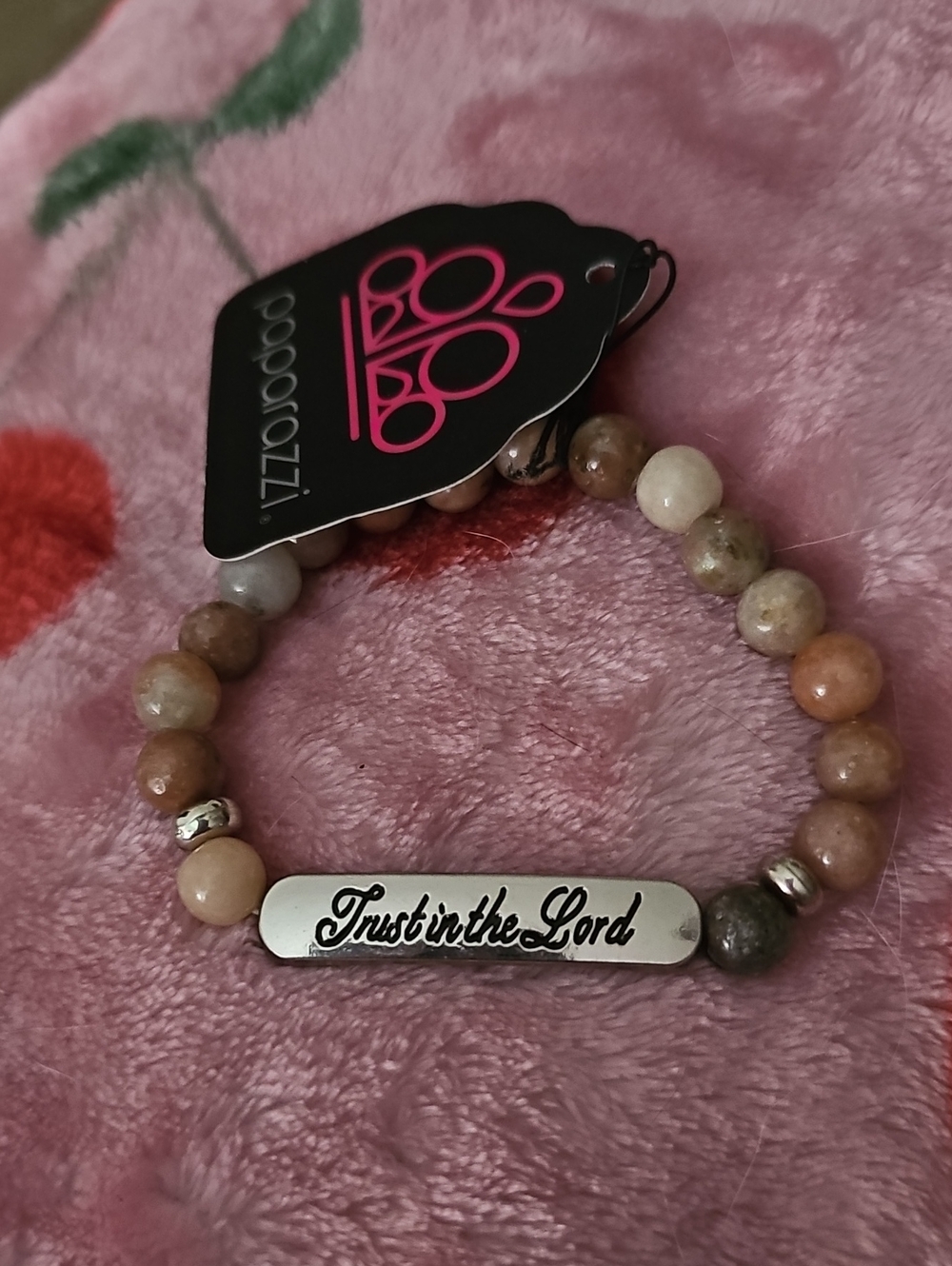 Paparazzi Trust in the Lord Beaded Stretch Bracelet - Pink Tones
